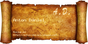 Anton Dániel névjegykártya